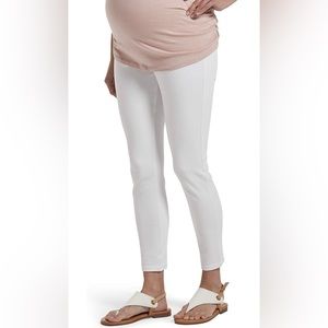 White Ultra Soft Denim Maternity Leggings
